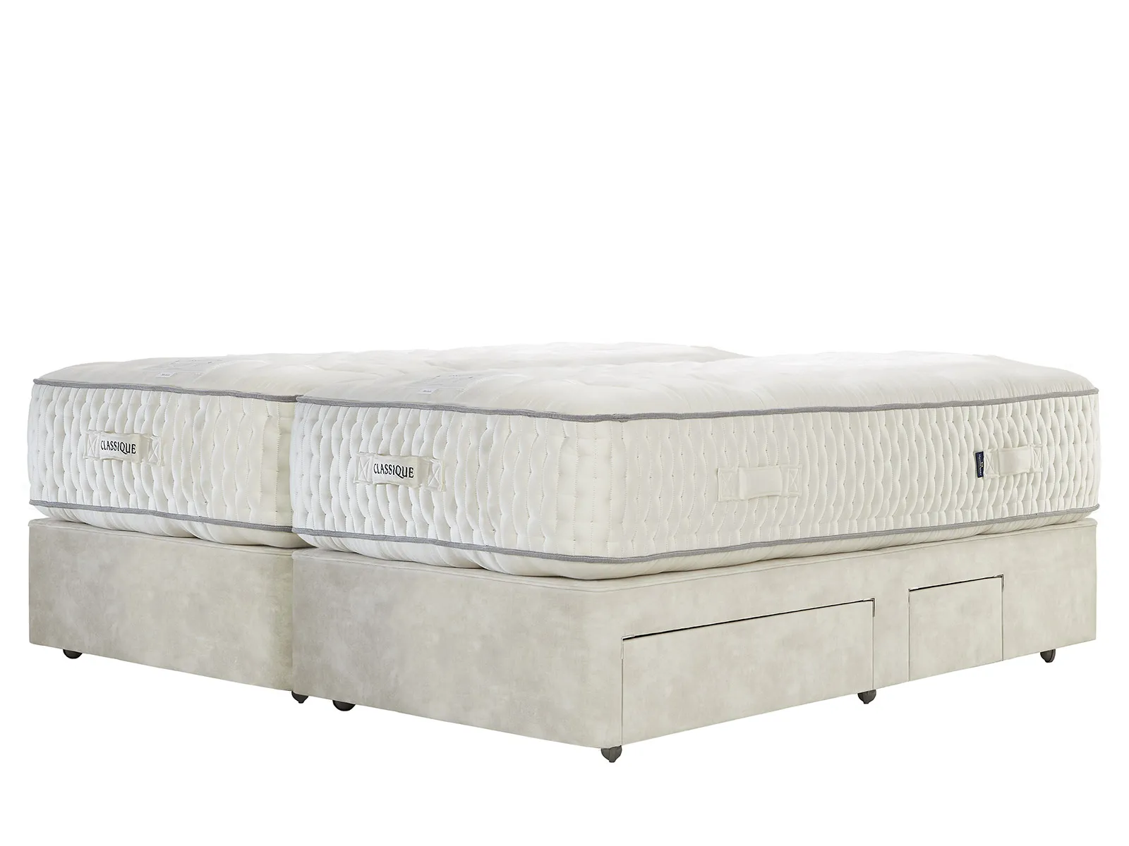 King Size 2+2 Drawer Zip & Link Divan Set