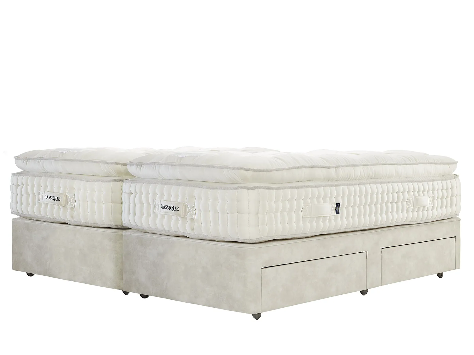 King Size 4 Drawer Zip & Link Divan Set