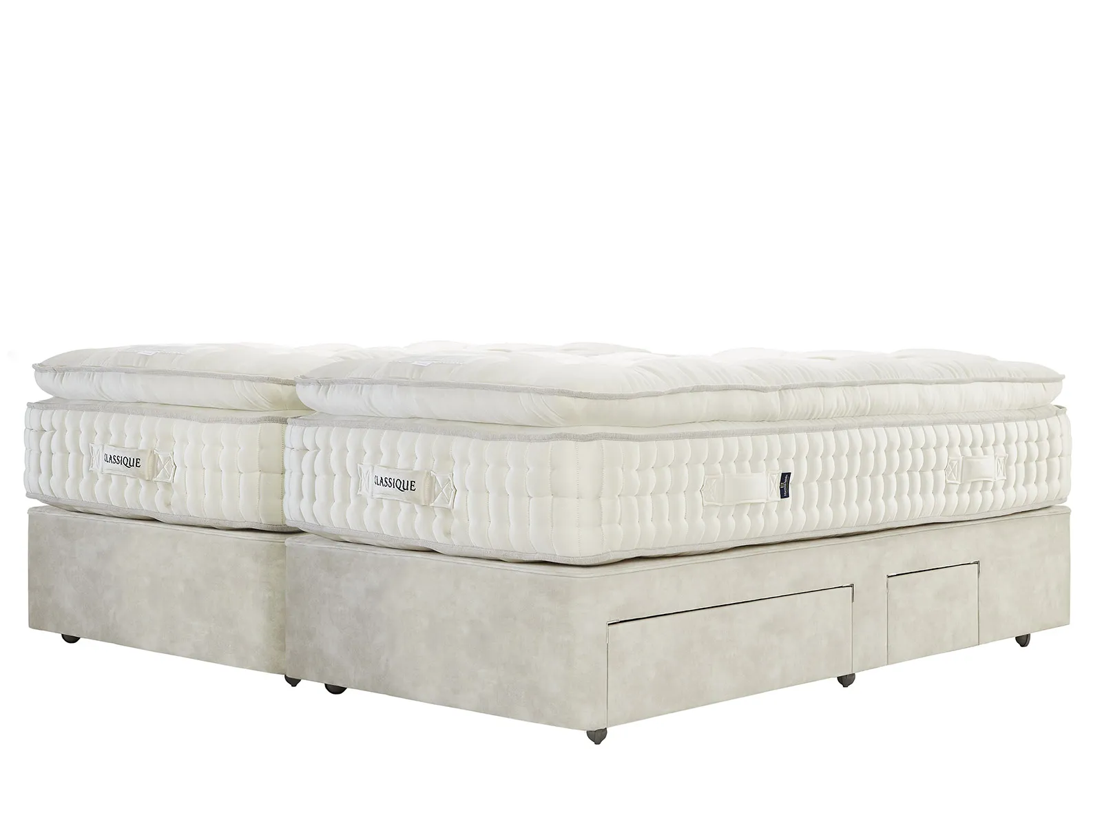 King Size 2+2 Drawer Zip & Link Divan Set