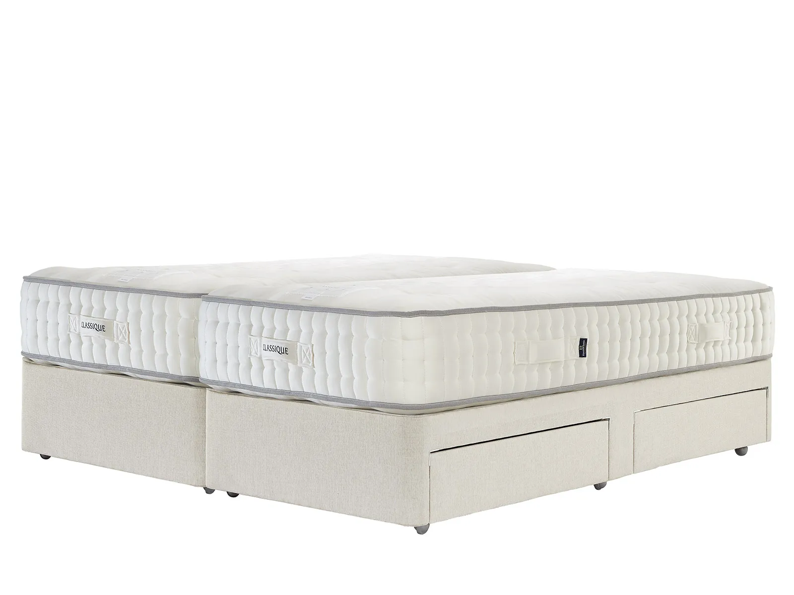 King Size 4 Drawer Zip & Link Divan Set
