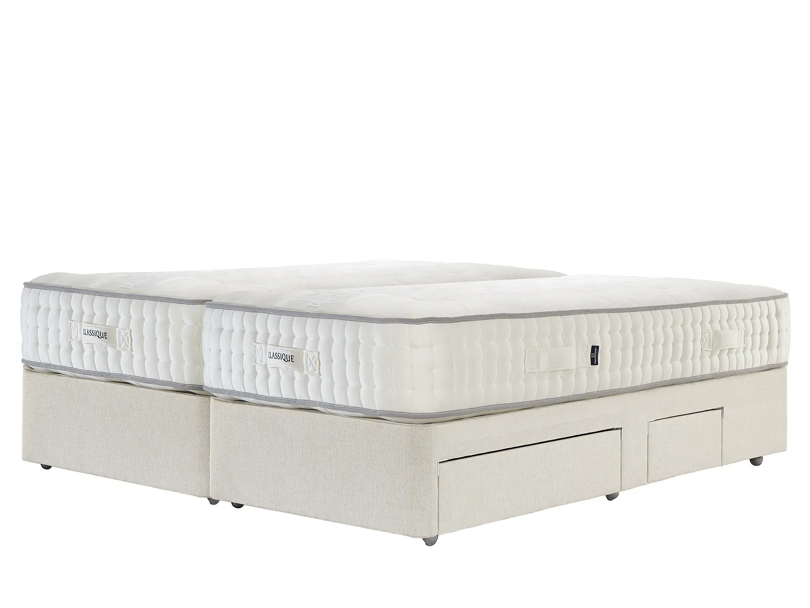 Super King Size 2+2 Drawer Zip & Link Divan Set