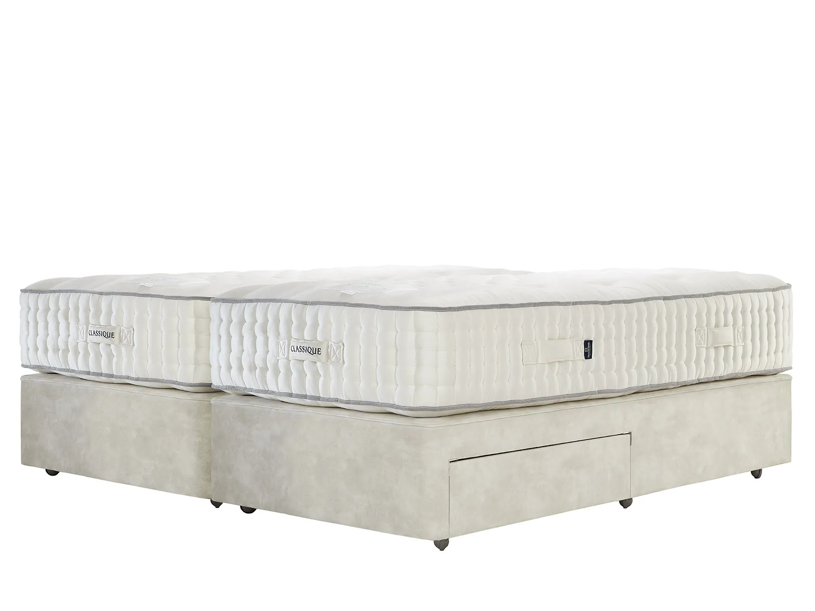 Super King Size 2 Drawer Zip & Link Divan Set