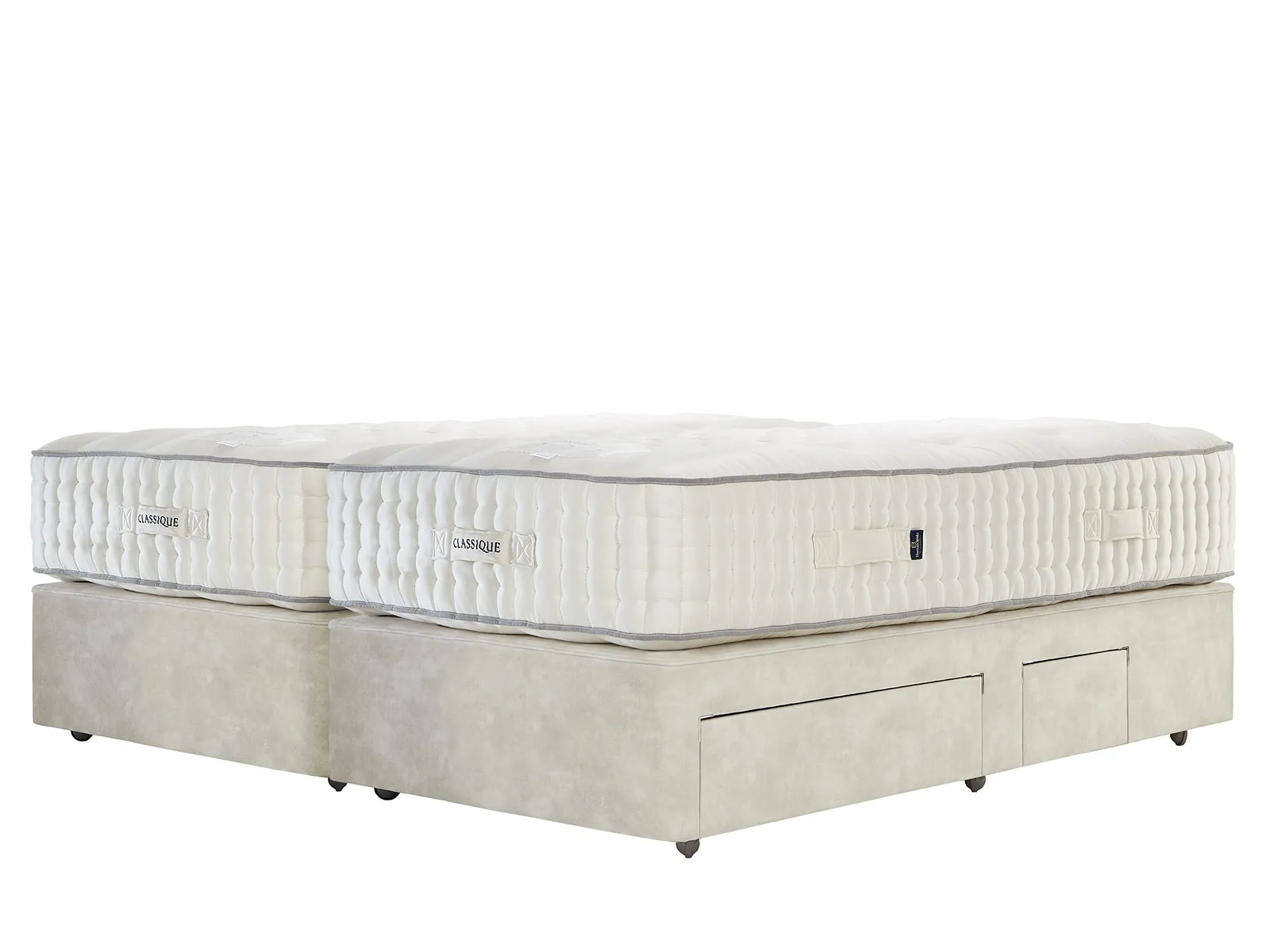 King Size 2+2 Drawer Zip & Link Divan Set