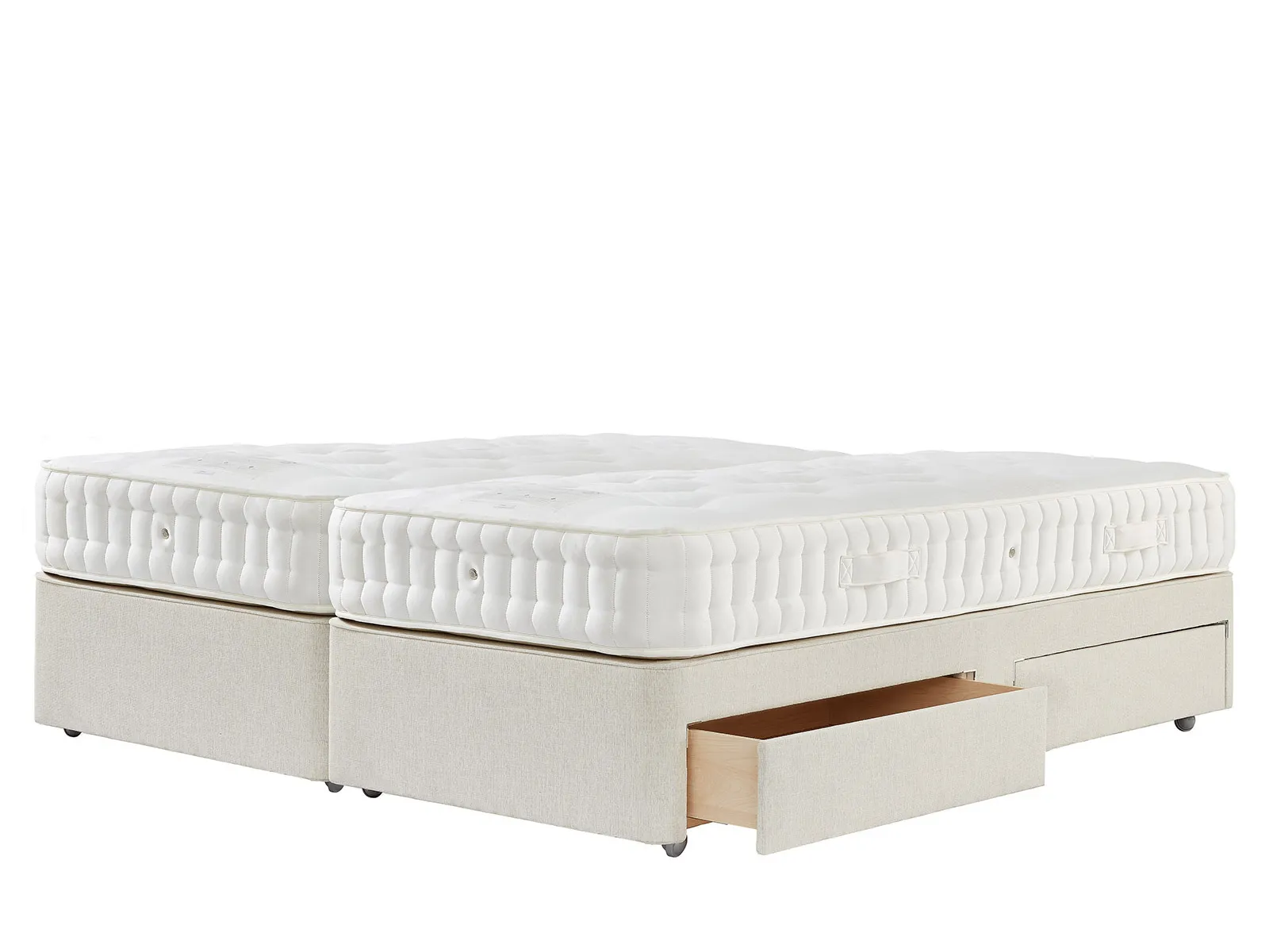 Super King Size 4 Drawer Zip And Link Divan Set