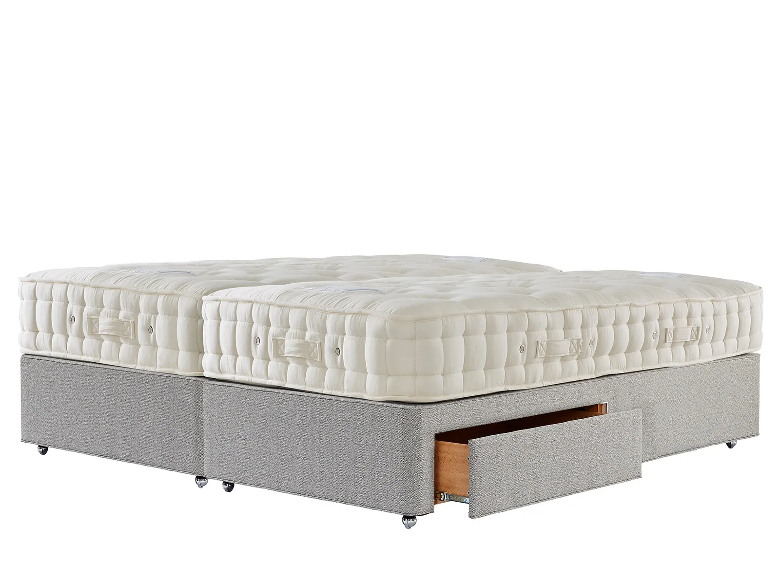 Super King Size 2 Drawer Zip & Link Divan Set
