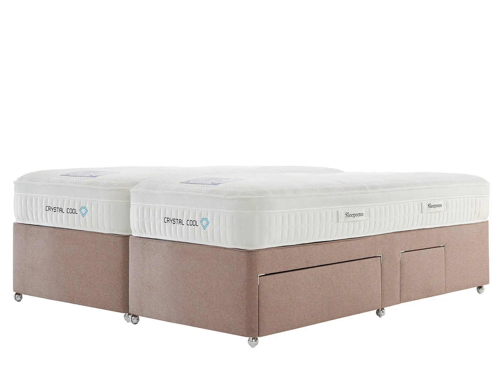 Super King Size 2+2 Drawer Zip & Link Divan Set