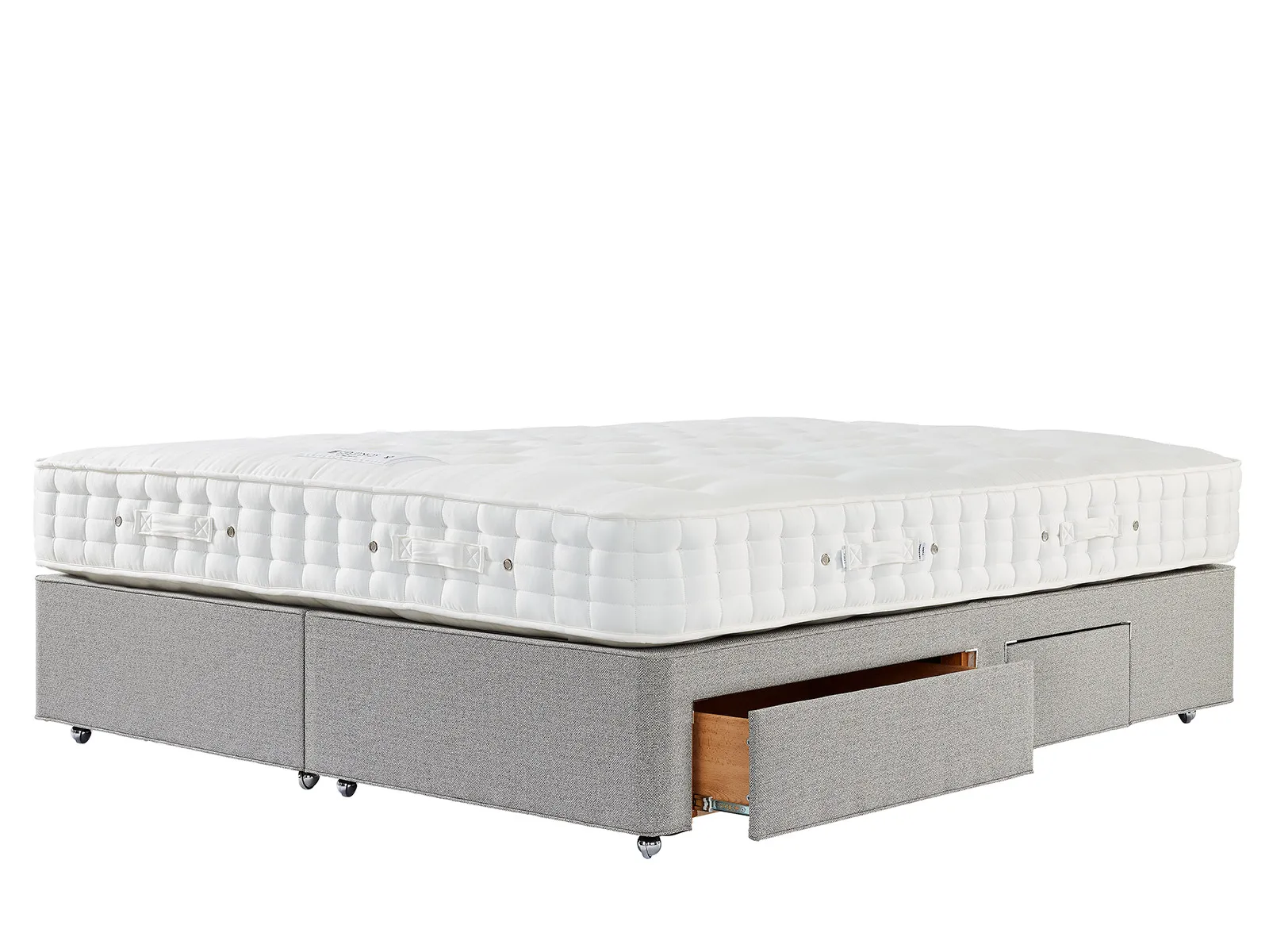 Super King Size 2+2 Drawer Divan Set With Zip & Link