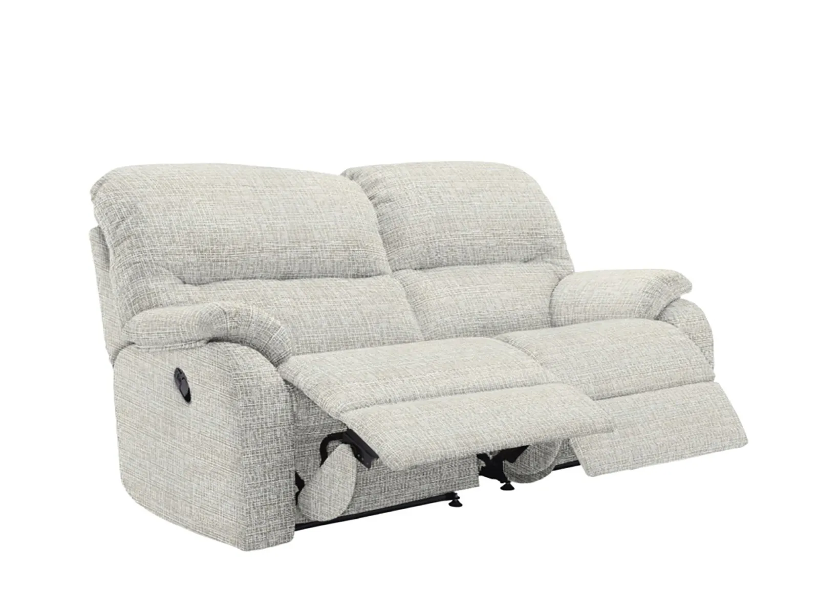 3 Seater Manual Double Recliner Sofa - 2 Cushions