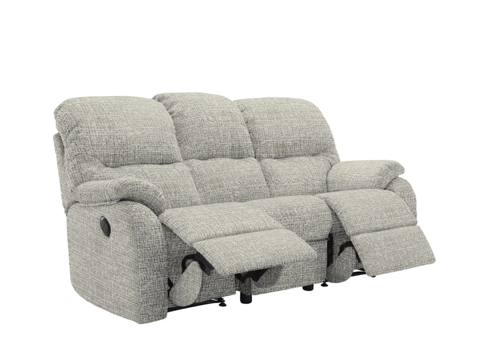Small 3 Seater Power Double Recliner Sofa