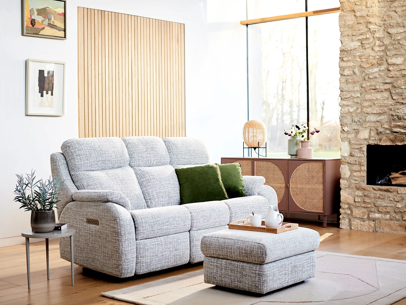 3 Seater Power Recliner Sofa With Usb