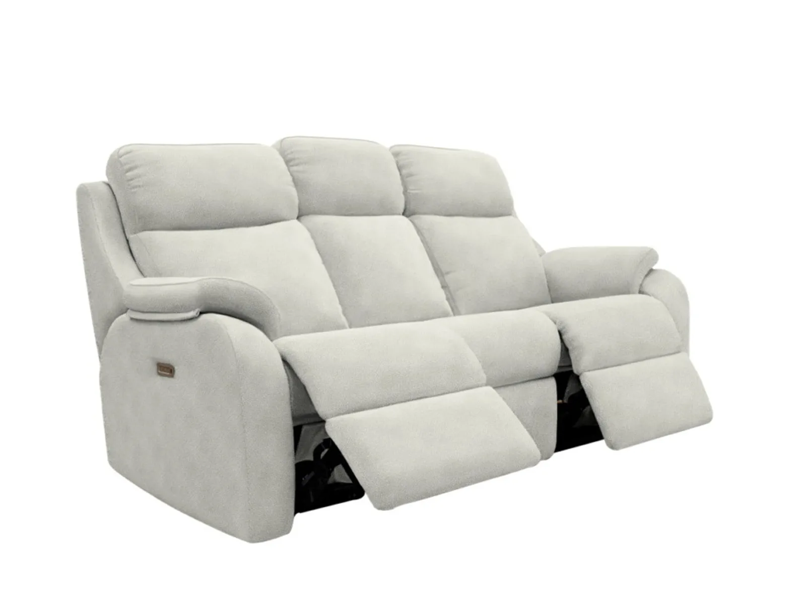 3 Seater Power Recliner Sofa With Headrest And Lumber And Usb