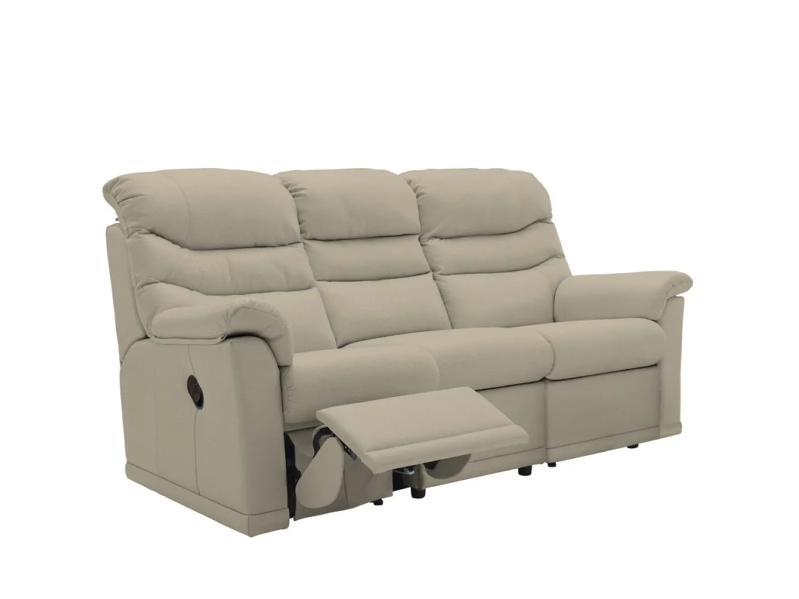3 Seater Manual Recliner Sofa Lhf - 3 Cushions