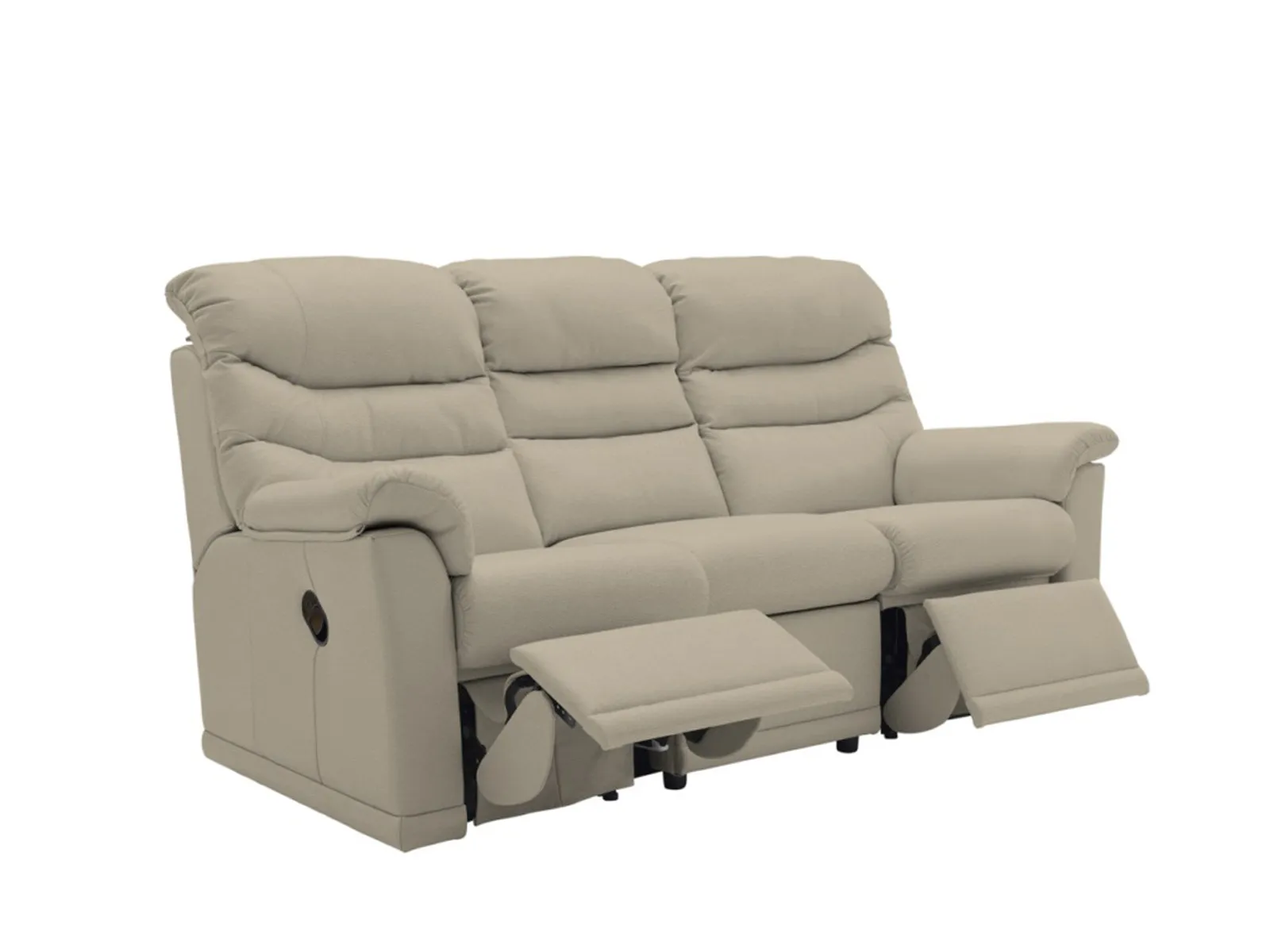 3 Seater Manual Recliner Sofa - 3 Cushions
