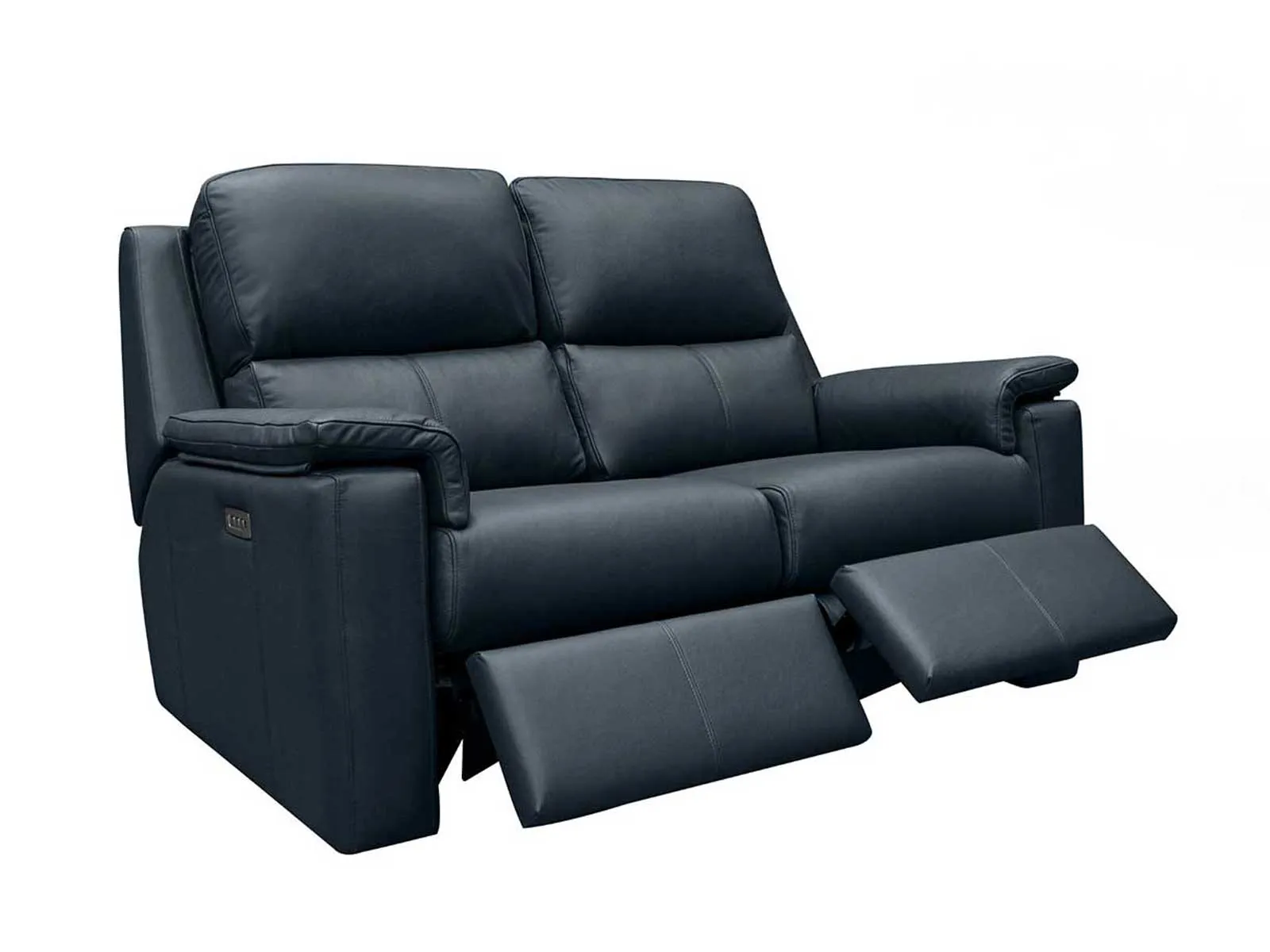 Small Power Recliner Sofa With Headrest & Lumbar