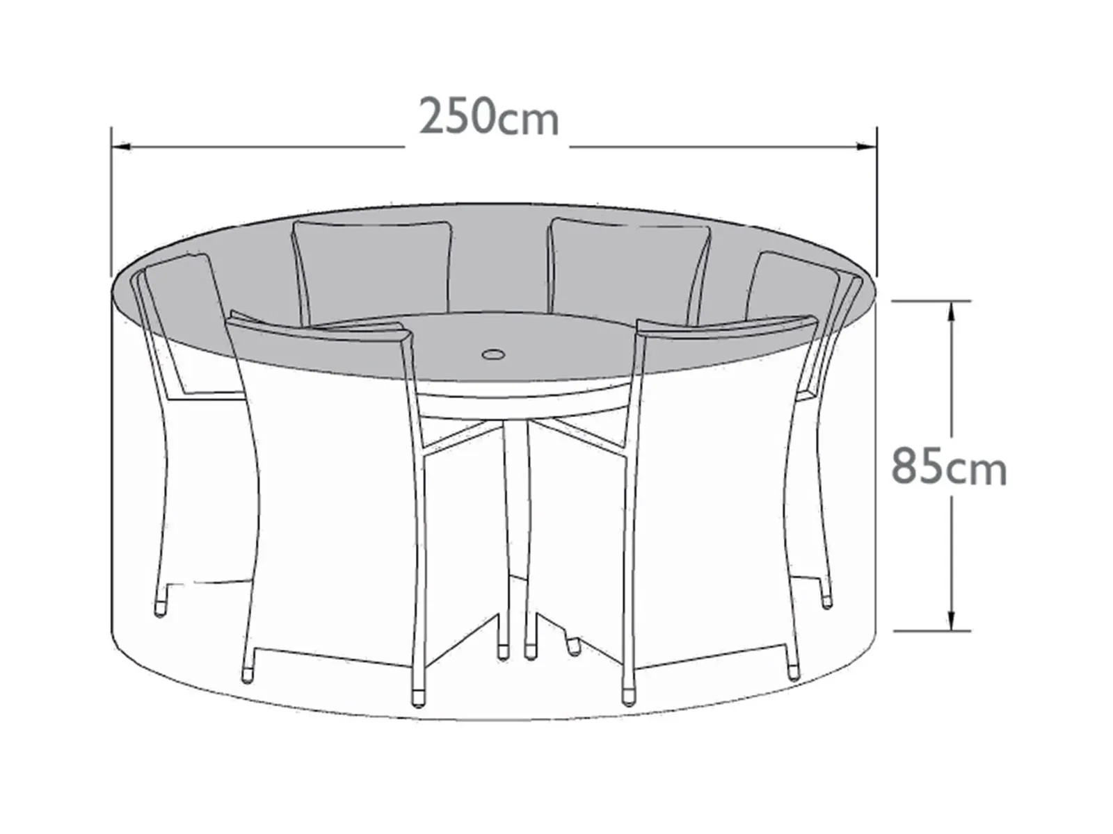 Outdoor Cover For 6 Seat Round Dining Set