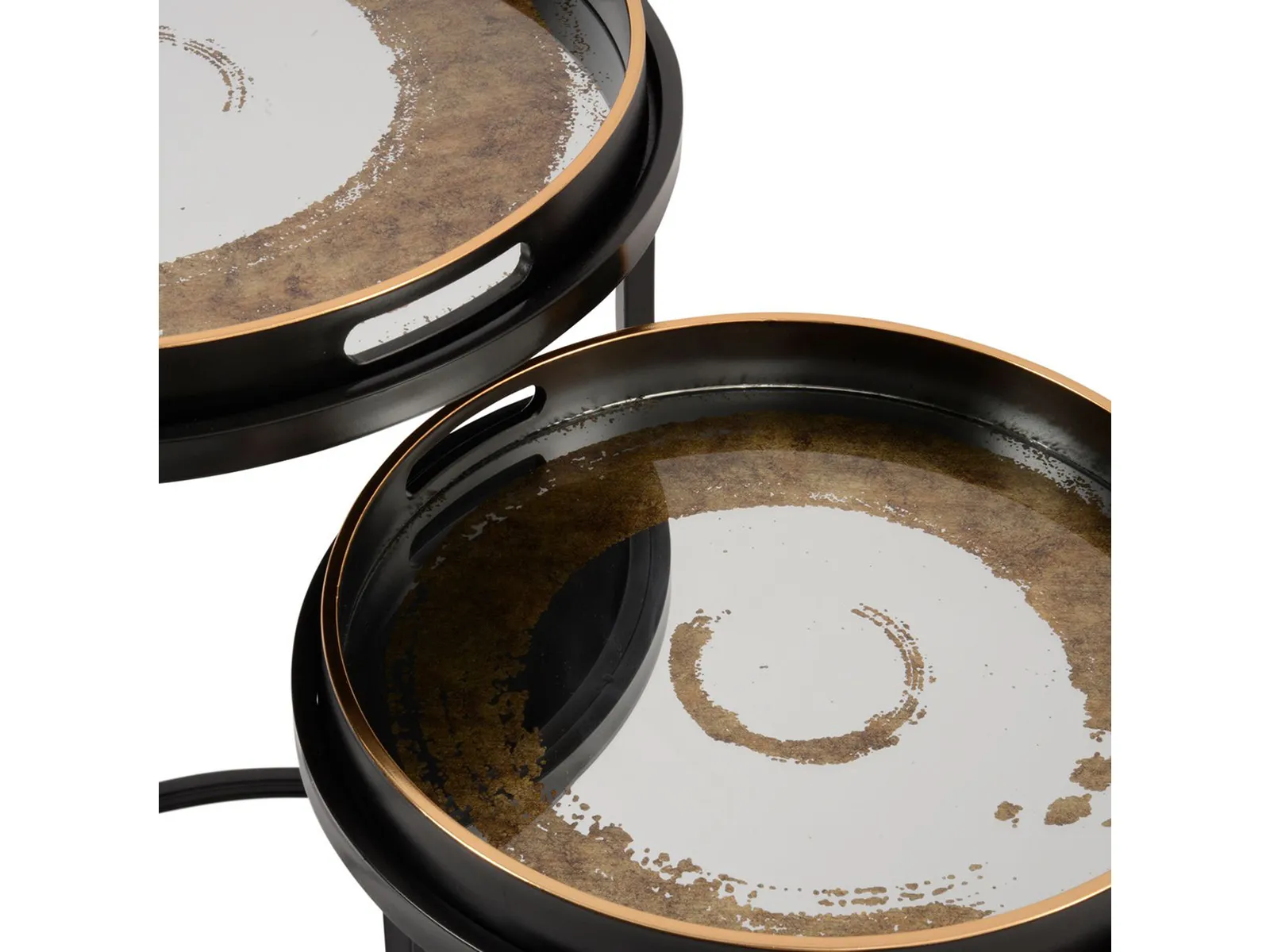 Gold Swirl Set Of 2 Side Tables