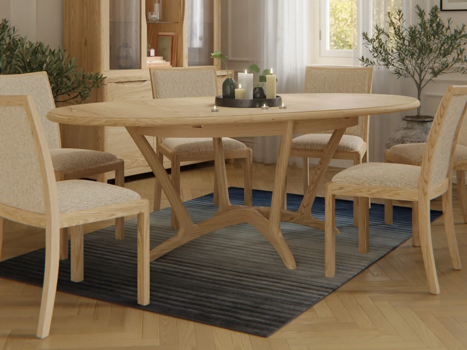 Oval Extending Dining Table