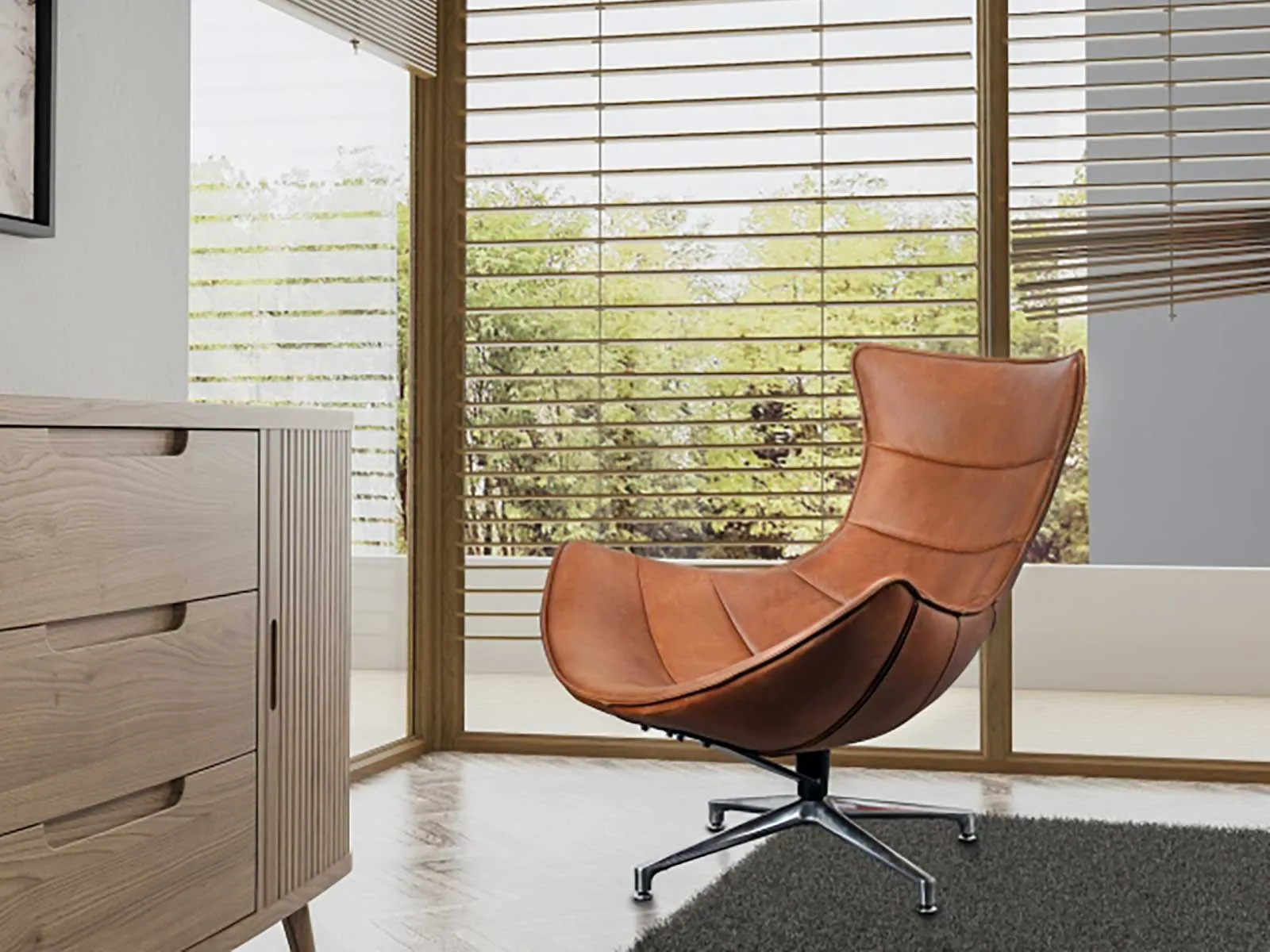 Costello Chair Brown Leather