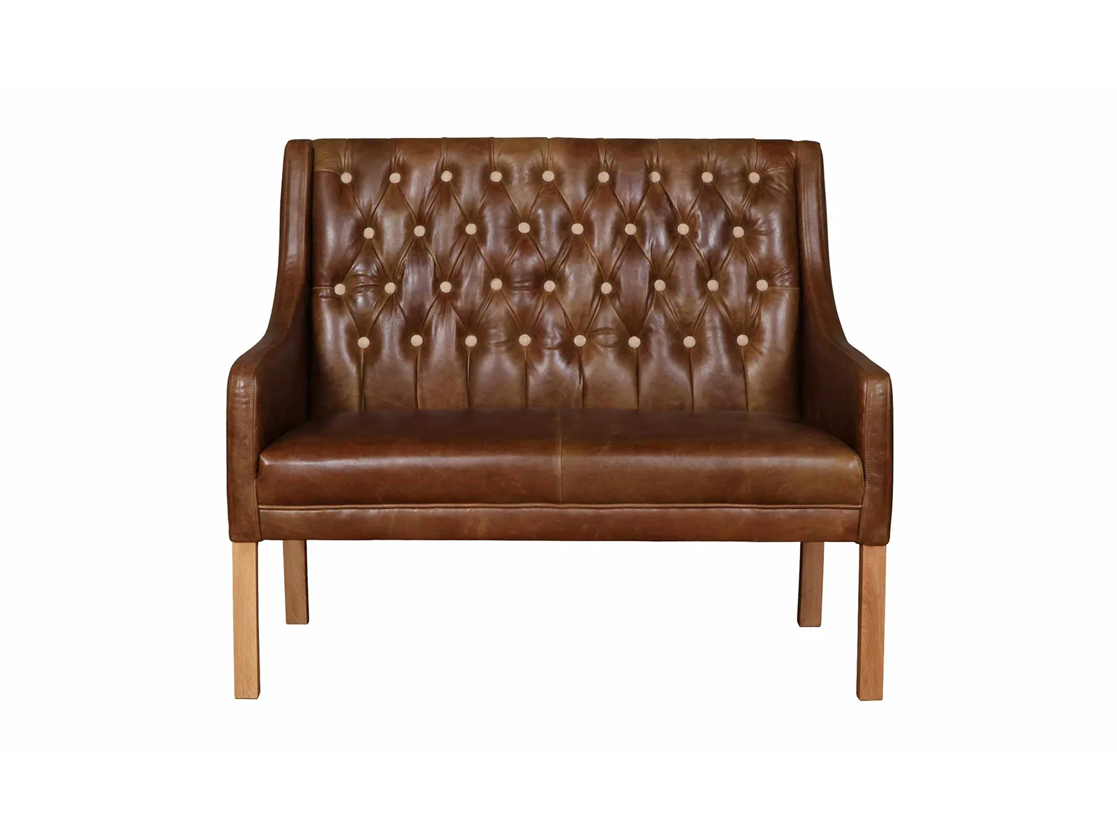 Stanton 3 Seater Bench- Cerato Brown Aniline