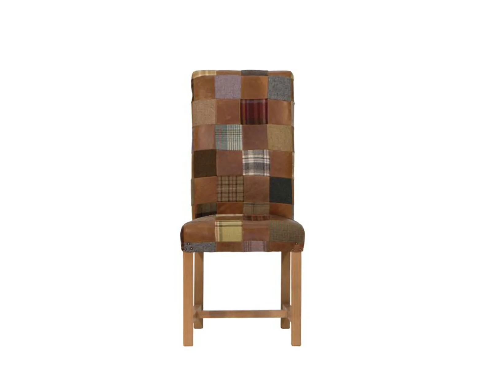 Retford Patchwork Chair - Leather & Wool Mix