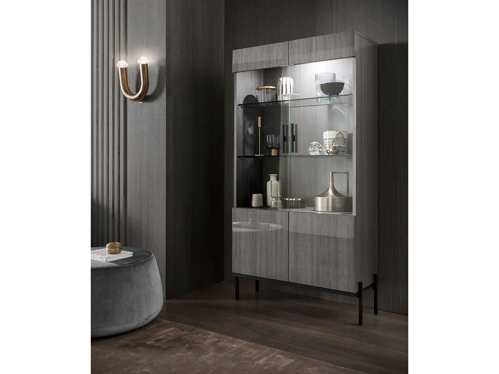 2 Door Curio Cabinet