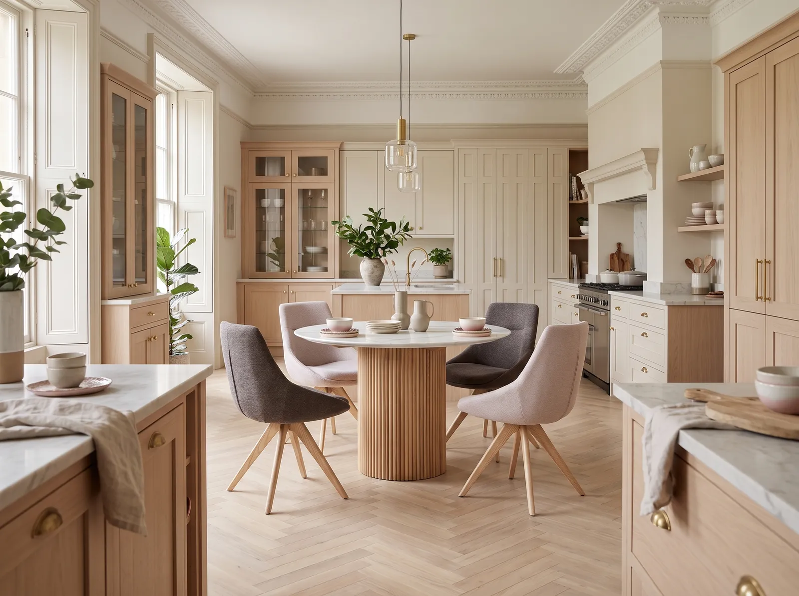 Dining Table & 4 Knox Chairs In Blossom