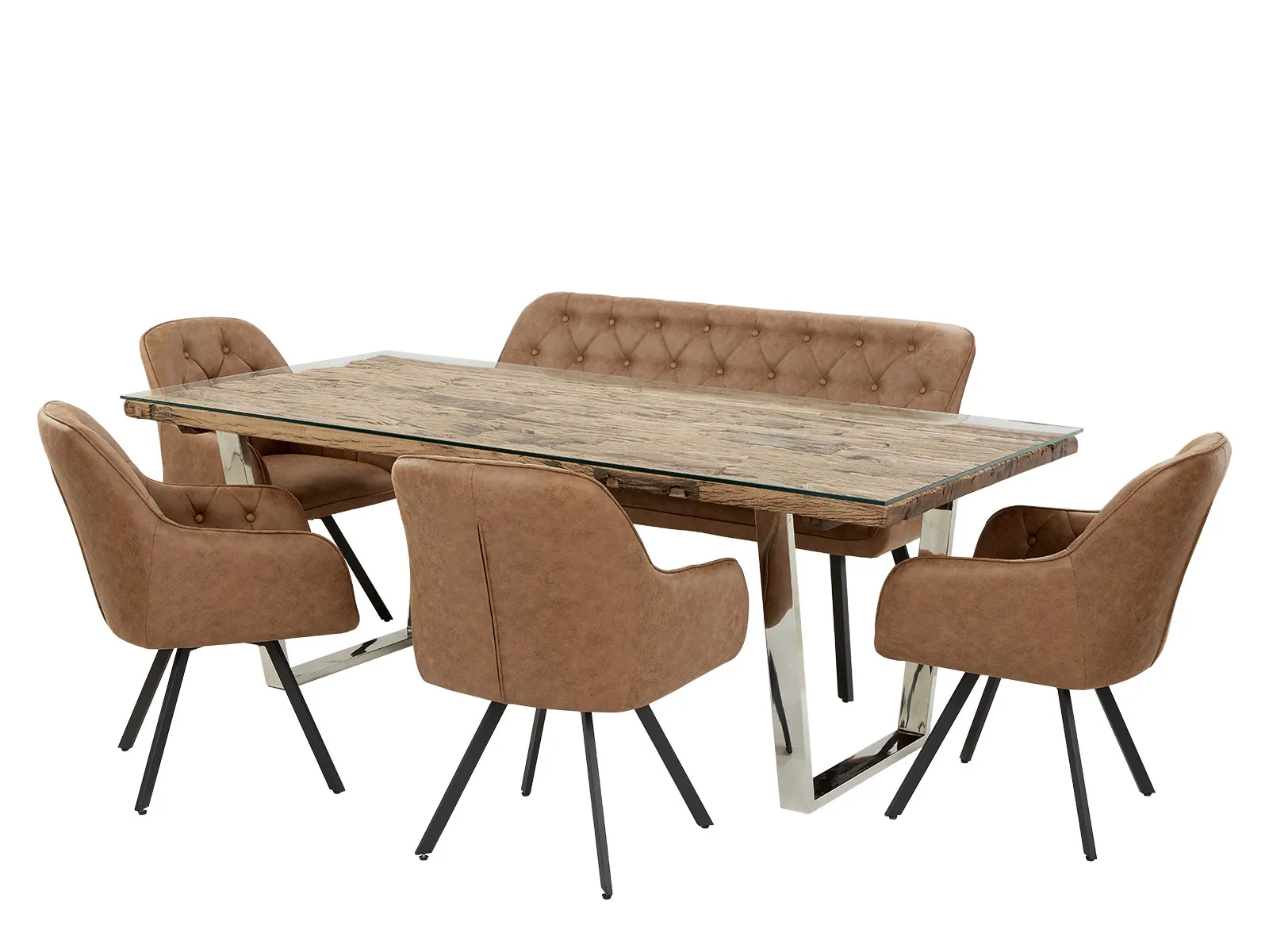 Dining Table, Colorado Bench & 4 Colorado Chairs