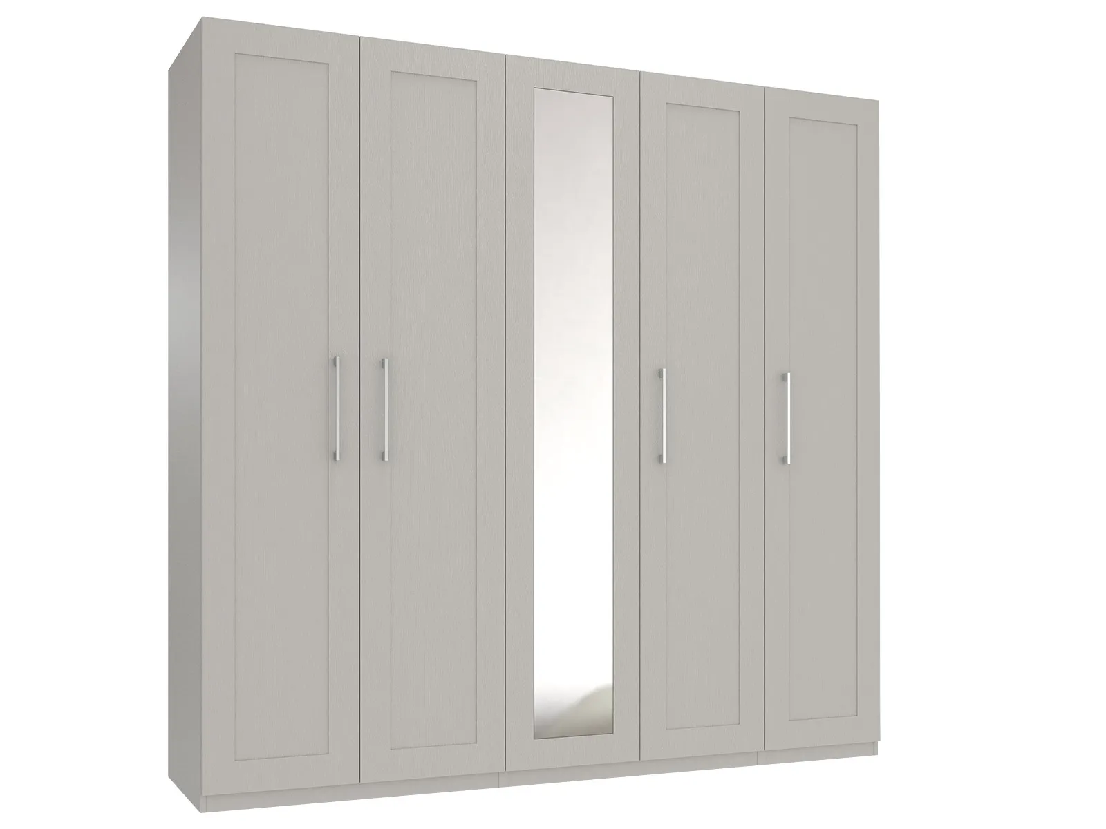Tall 5 Door Wardrobe With Mirror