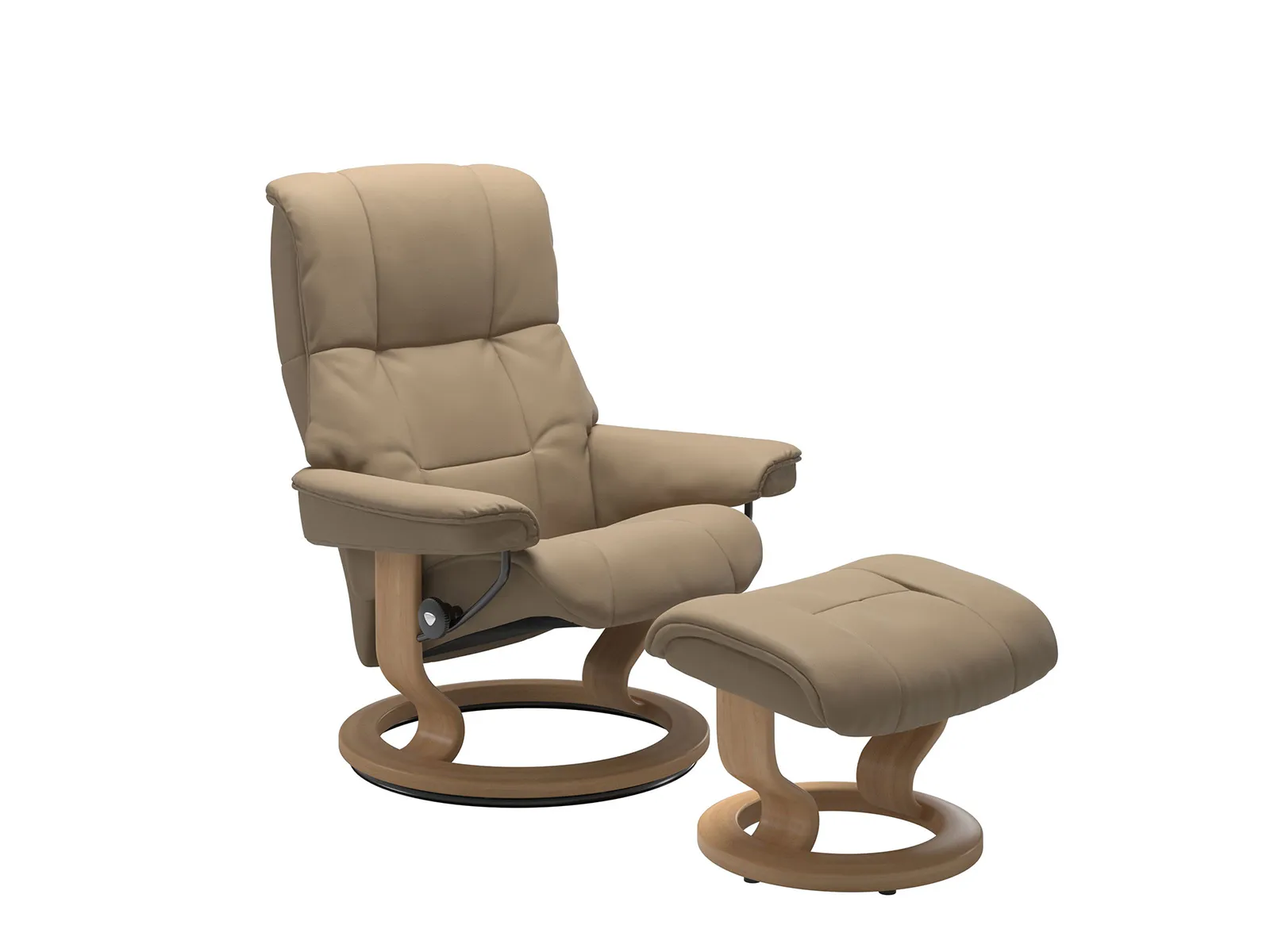 Medium Recliner Chair & Stool Classic Base