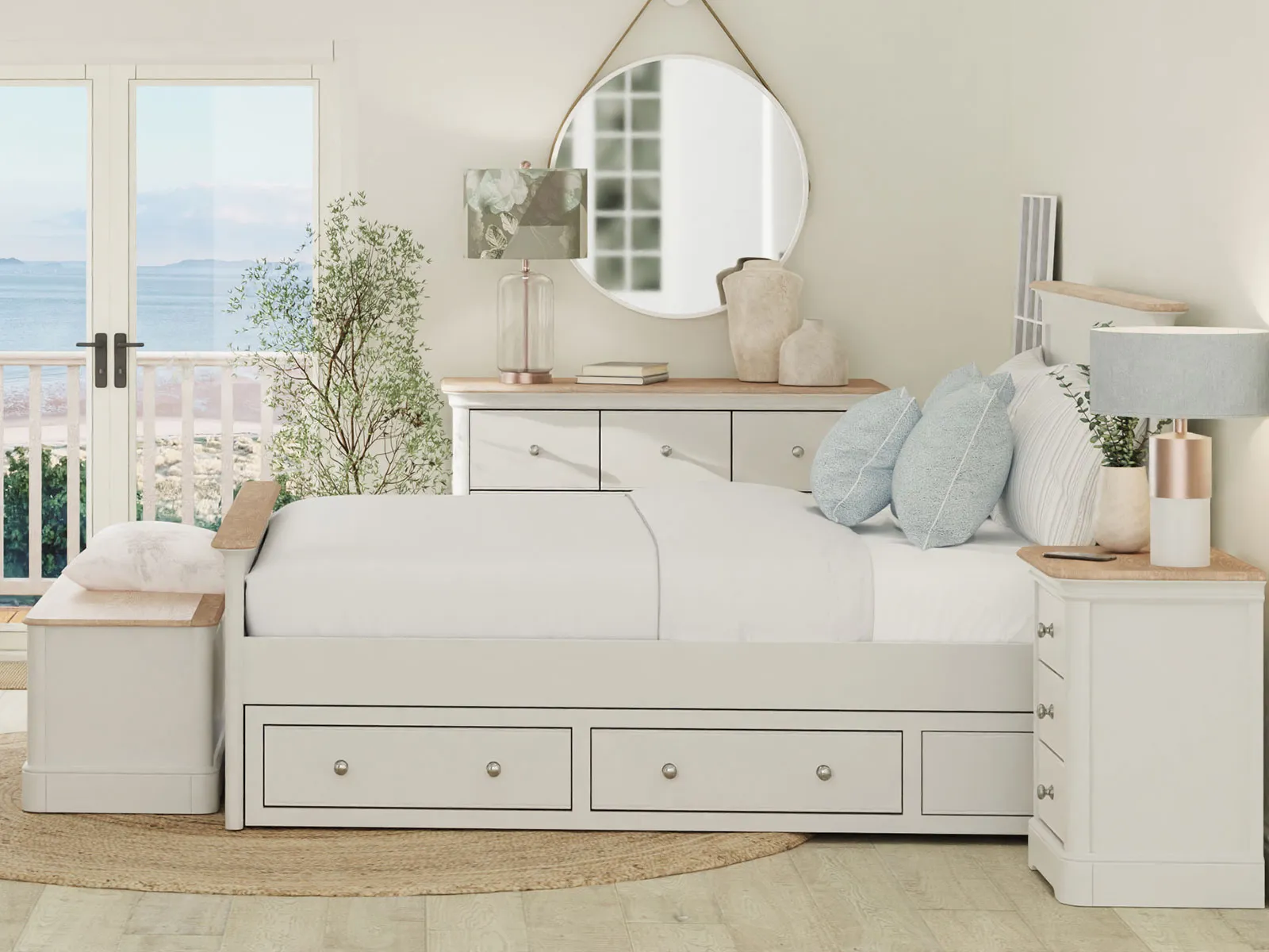 Double Panel Low End Bed Frame
