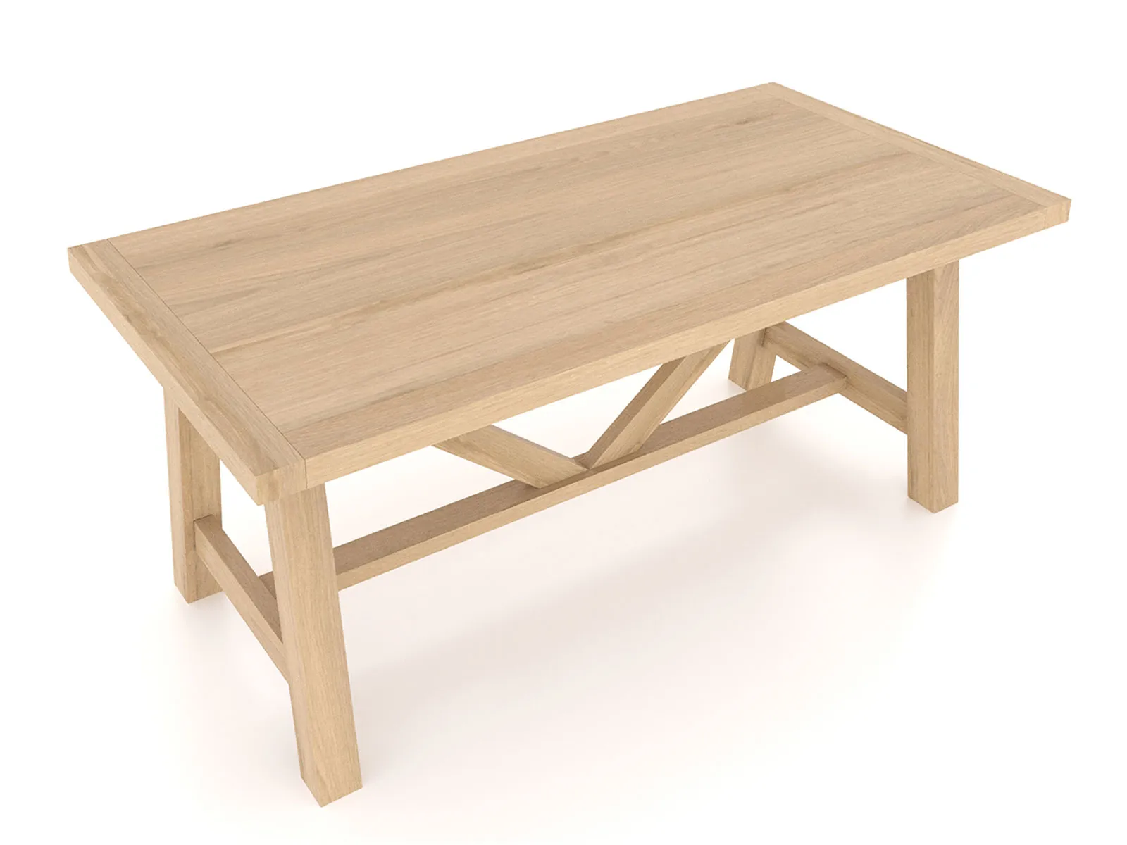 Solid Oak Dining Table - 1.8M