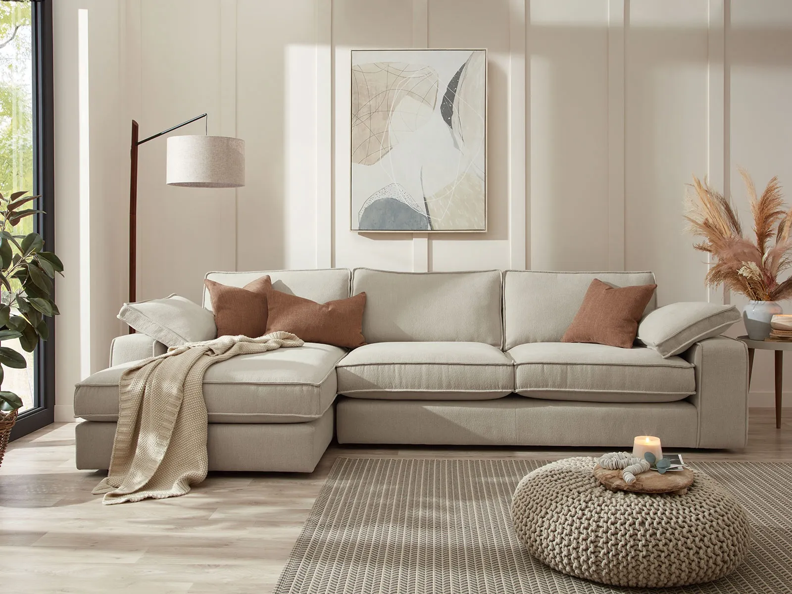 Large Chaise Sofa - Left Hand Facing