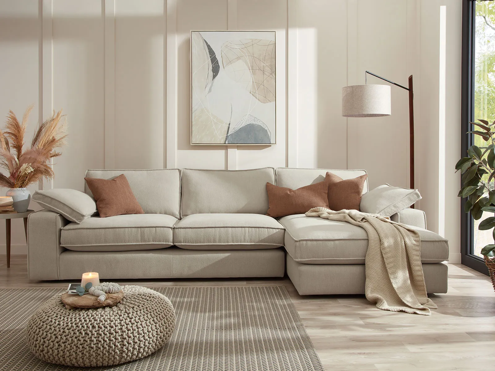 Large Chaise Sofa - Right Hand Facing
