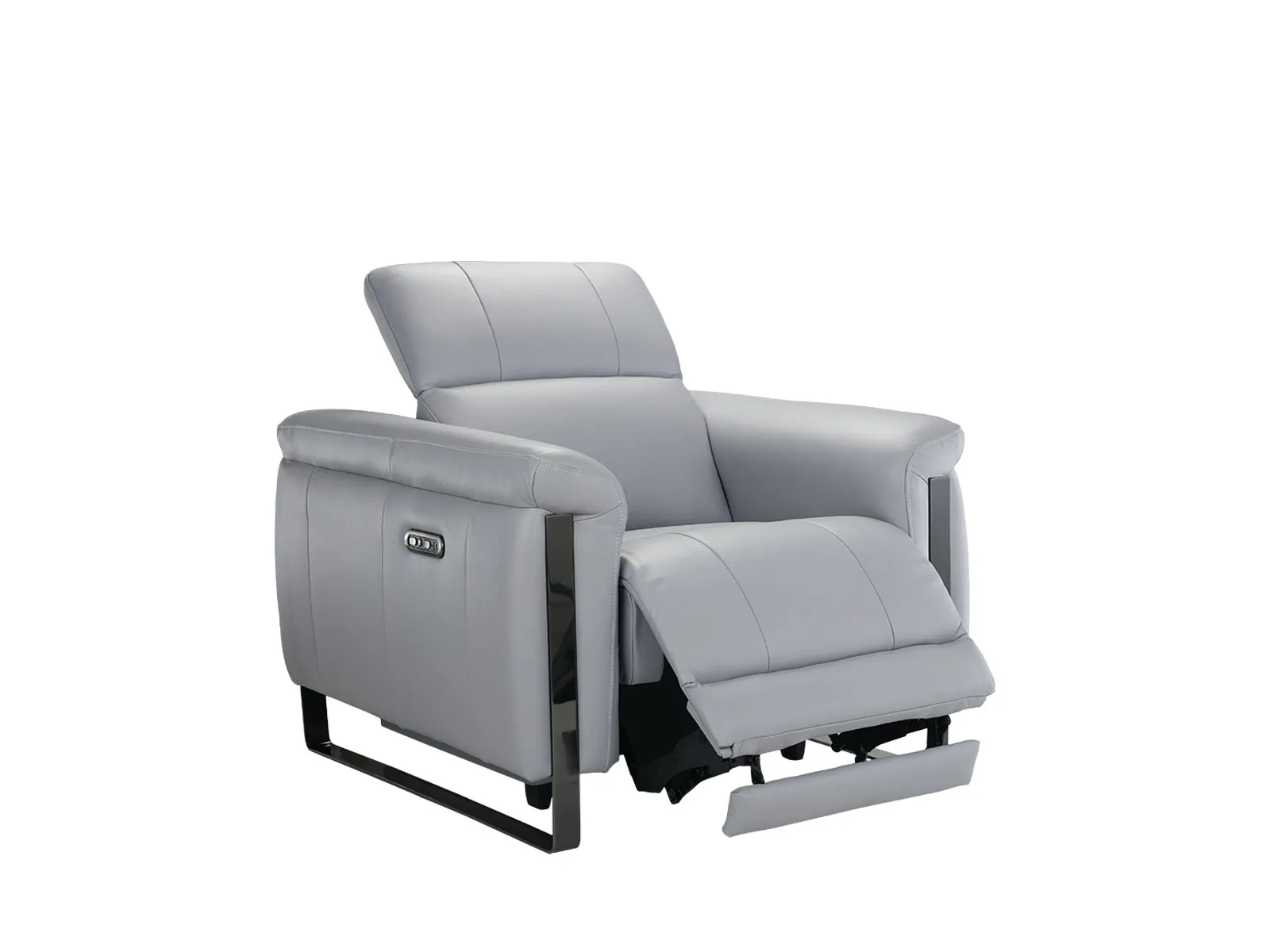 Leather Power Recliner Chair With Head Tilt