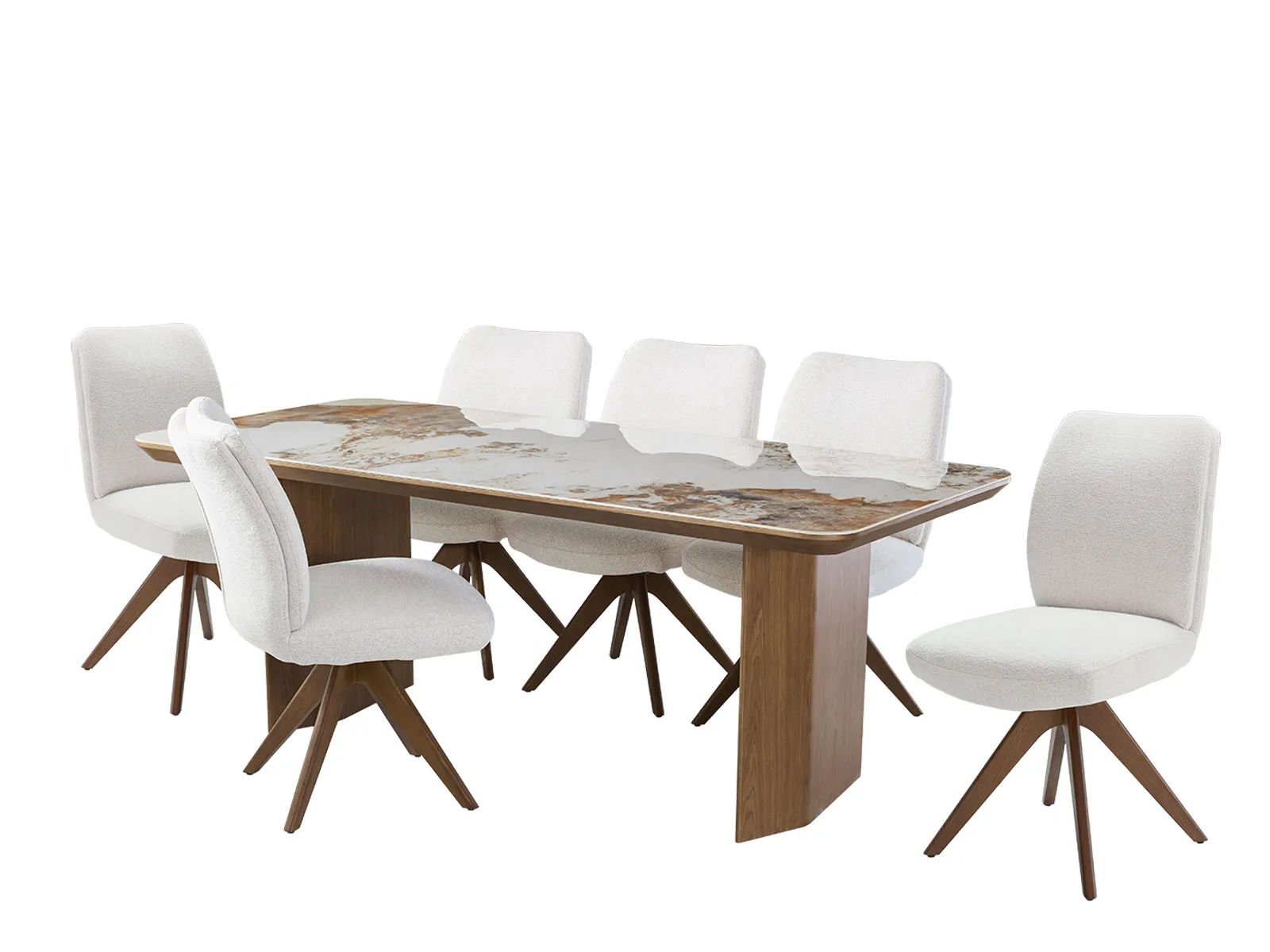Dining Table & 6 Olivio Chairs