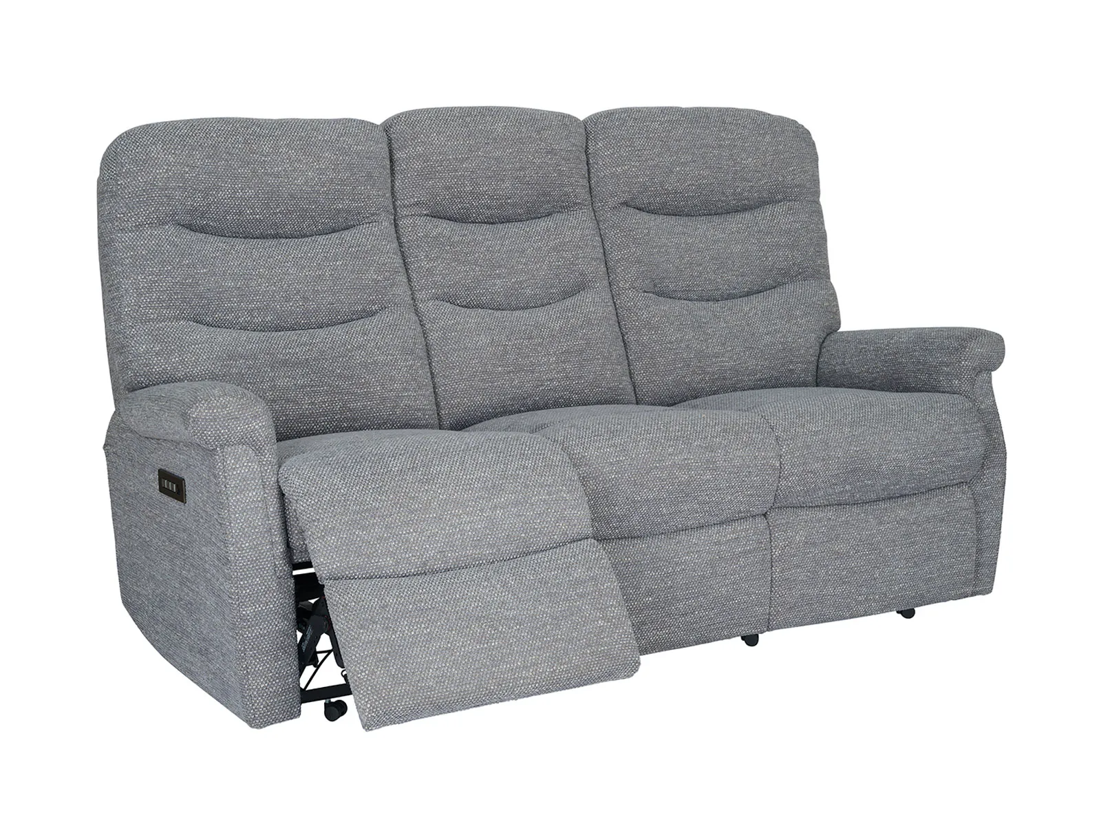 3 Seater Single Motor Power Recliner With Lumbar And Headrest