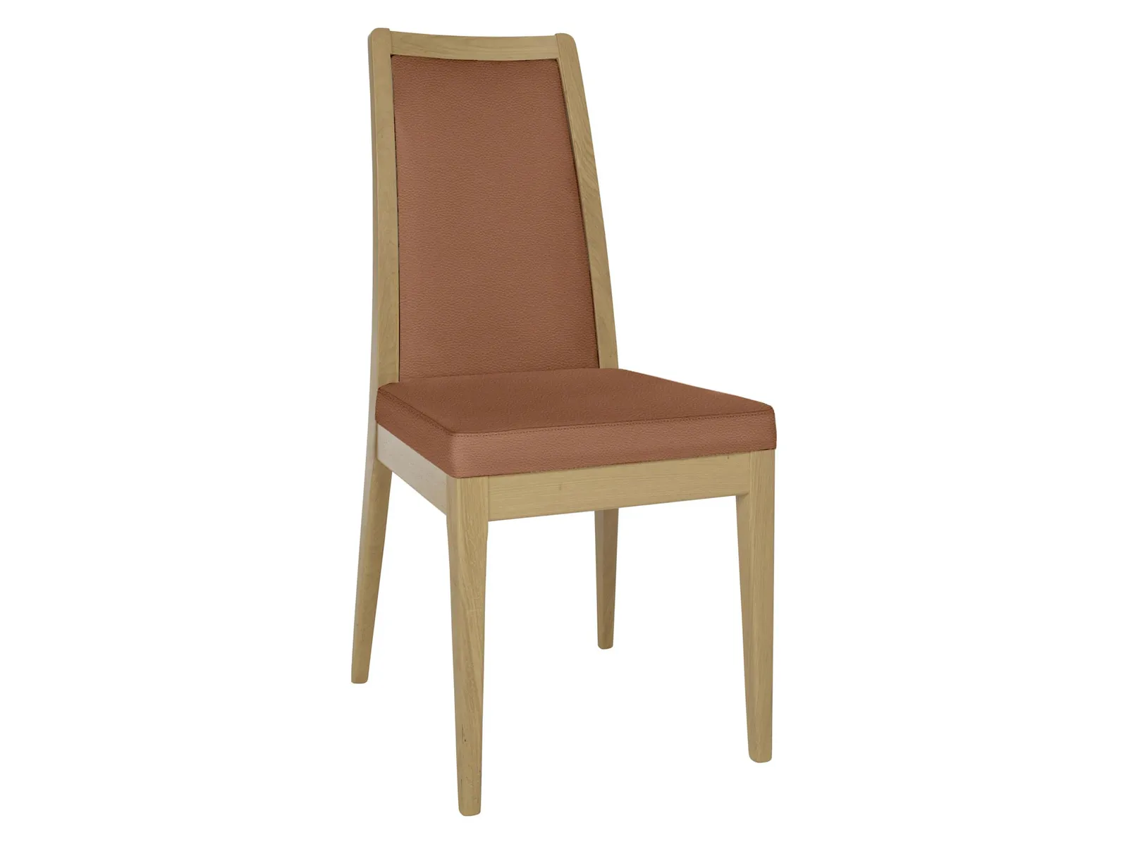 Leather Upholstered Padded Back Dining Chair