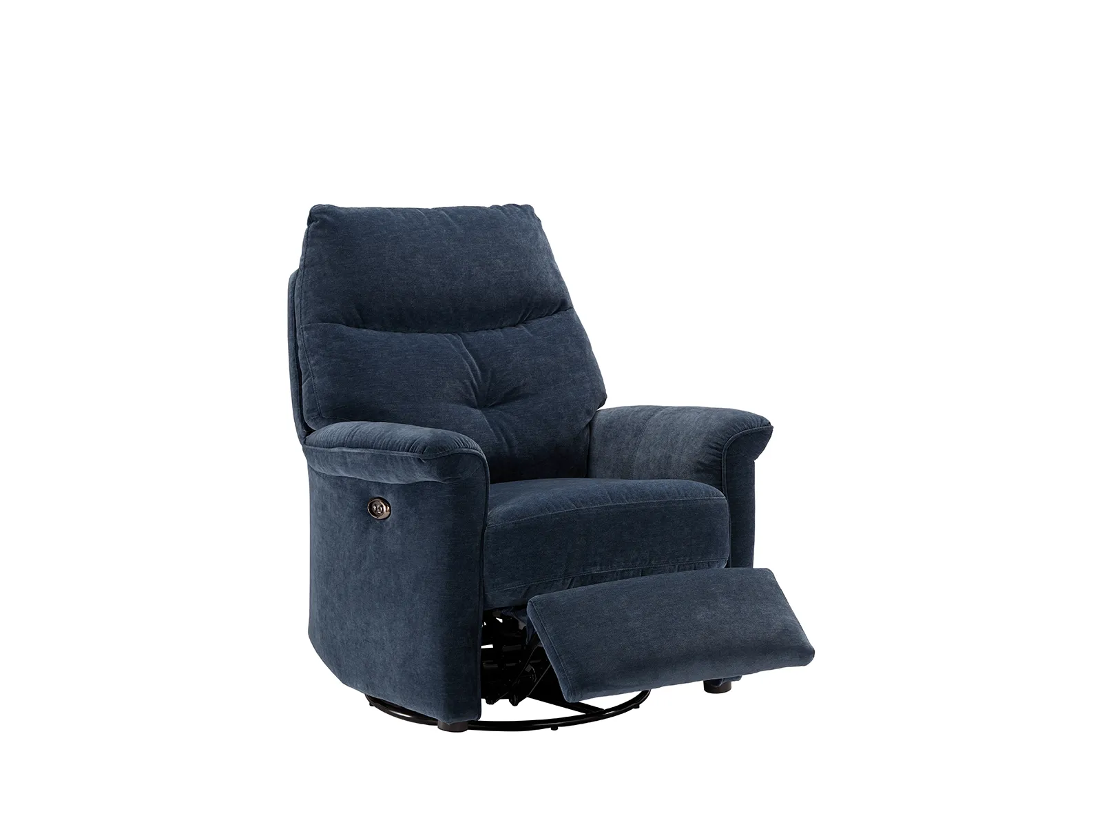 Rocker Swivel Battery Power Recliner Fabric Armchair