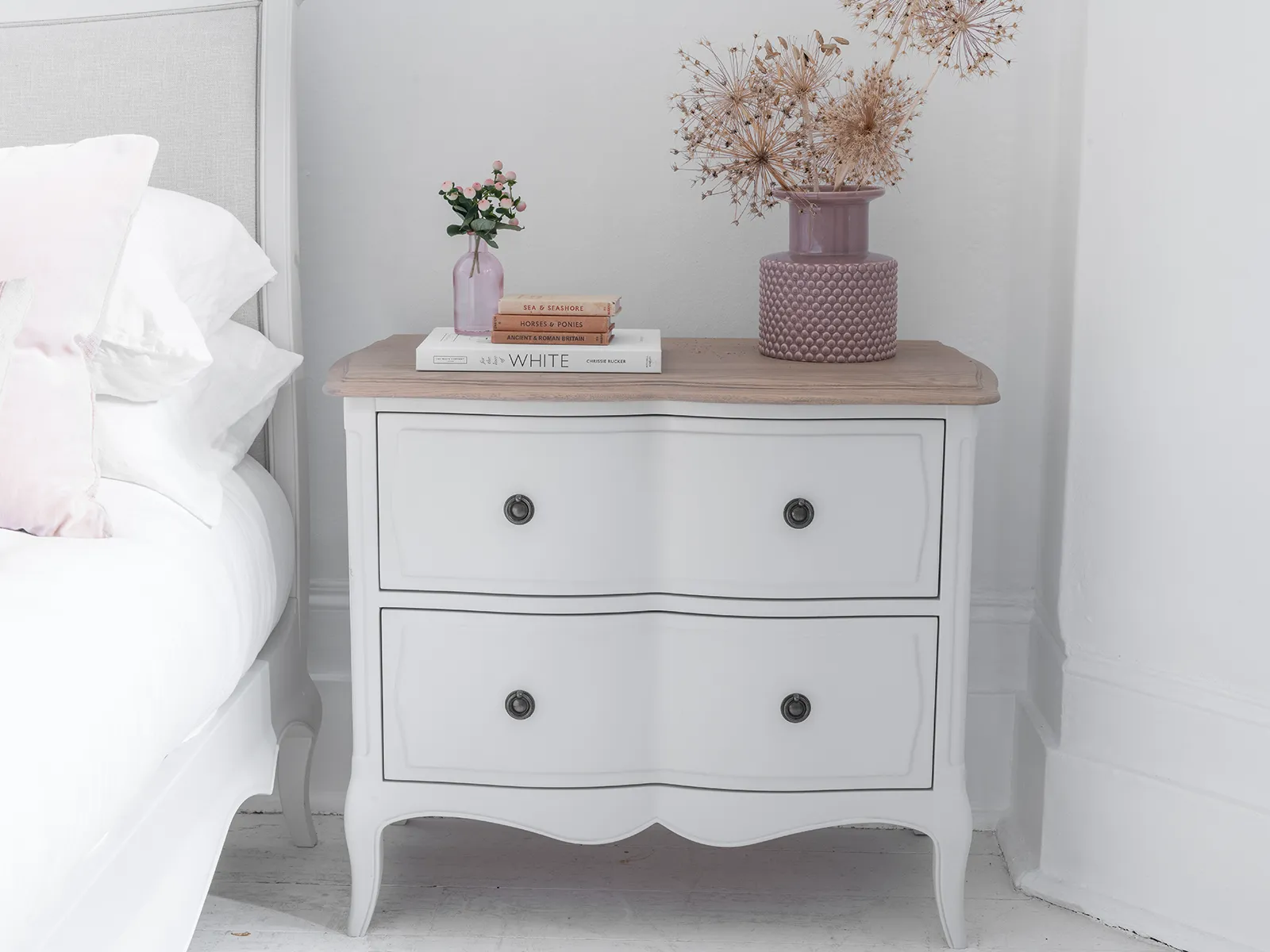 2 Drawer Wide Bedside Chest