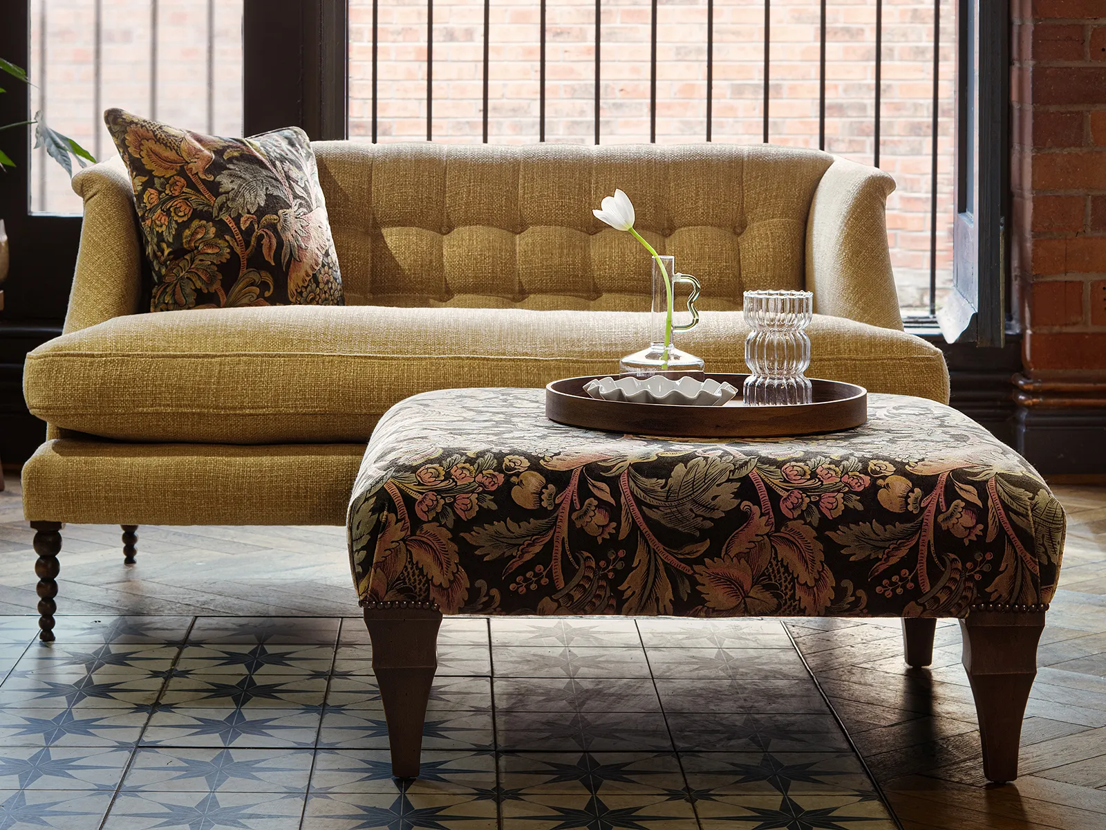 Large Square Footstool
