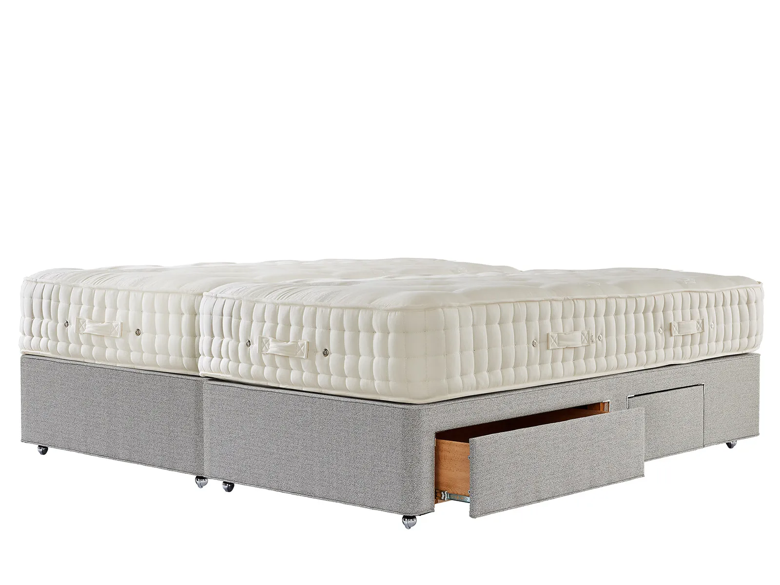 Super King Size 2+2 Drawer Zip & Link Divan Set
