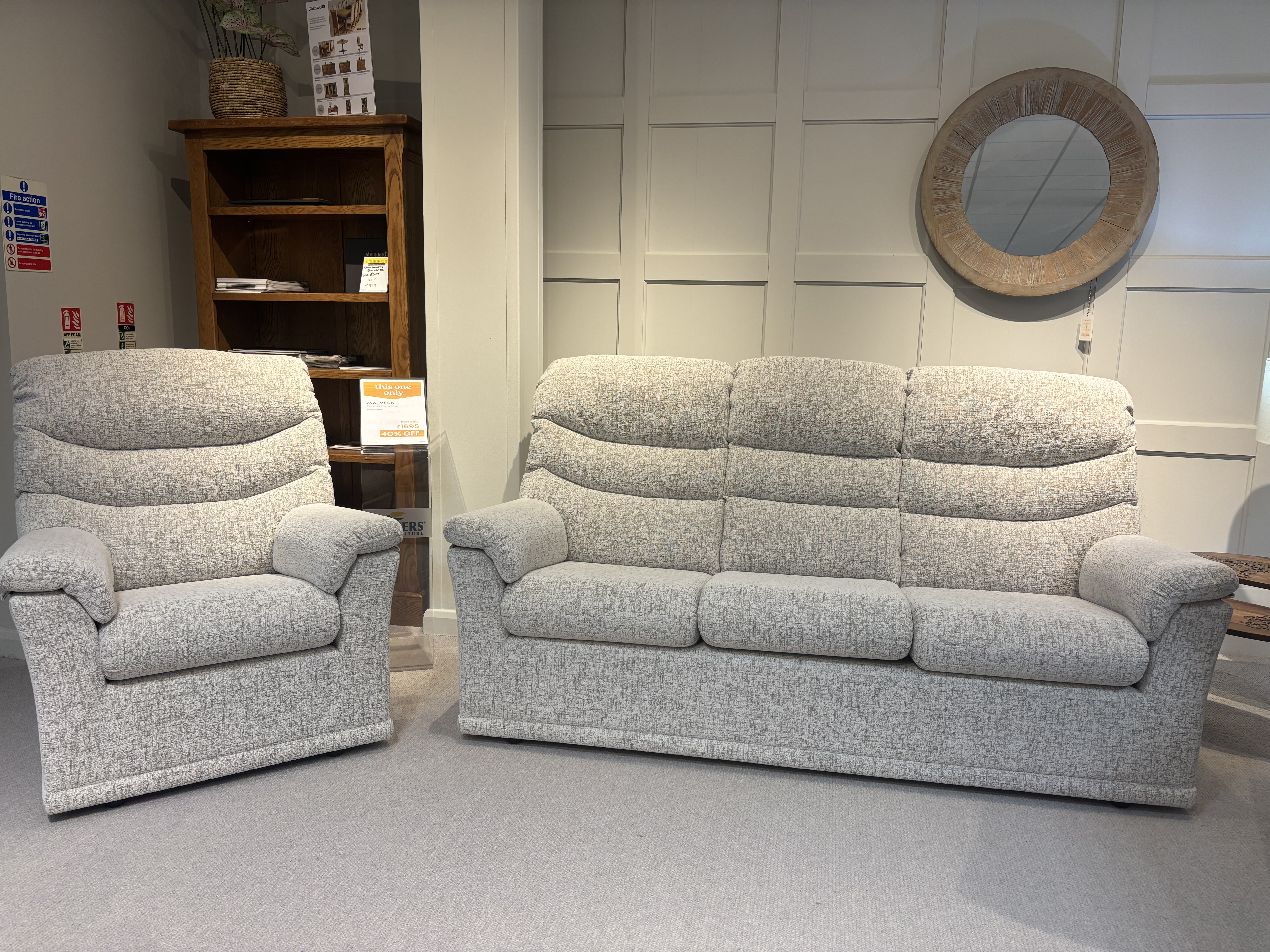 Malvern 3 seater and chair